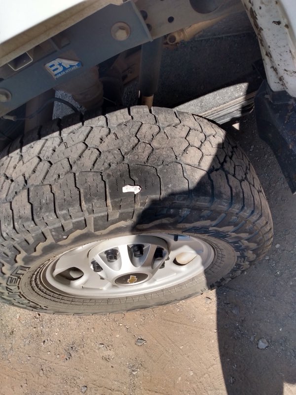 Newly mounted Falken tire on a truck wheel